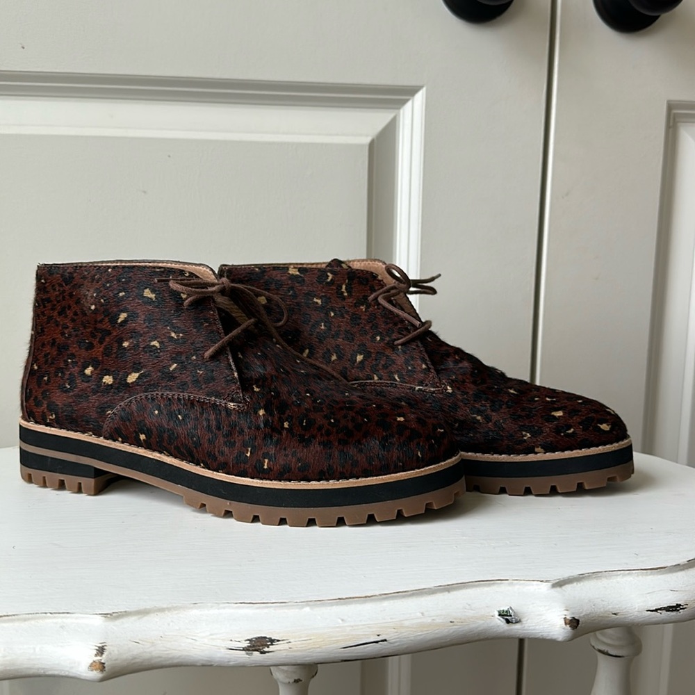 Madewell- The Wren Boot in Painted Leopard Calf Hair